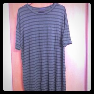 Striped Green T shirt dress